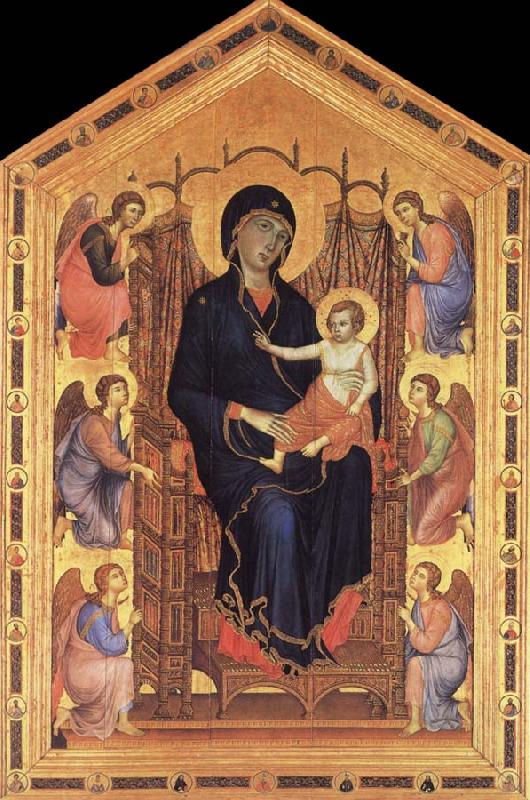 Duccio di Buoninsegna Madonna and Child Enthroned with Six Angels China oil painting art